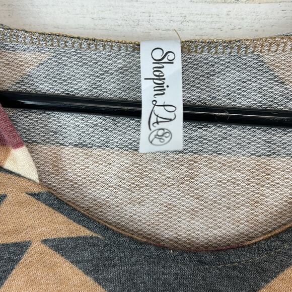 New Boutique Brand Southwest Aztec Soft Stretchy Pullover Hoodie Women’s Large - Picture 6 of 8